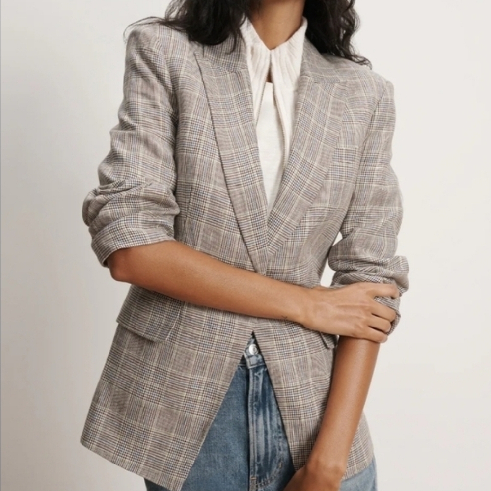 Veronica Beard Gray Plaid Blazer